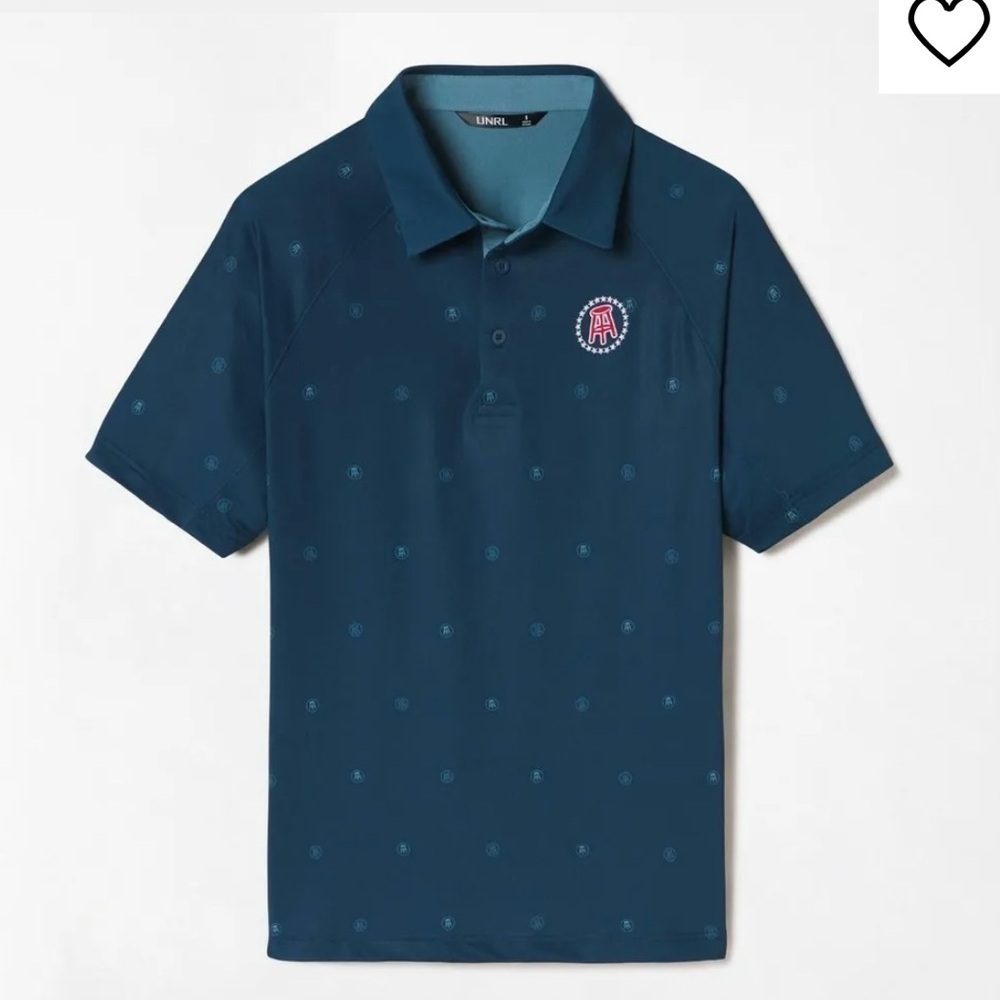 Mens UNRL Barstool Sports Stools and Stars Short Sleeve Golf Polo Medium